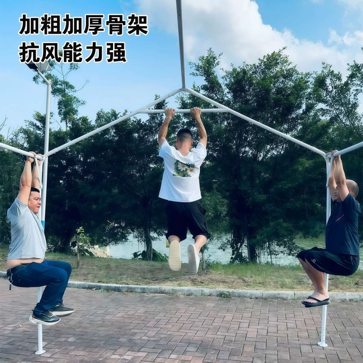 武汉雨具网·网红集市摆摊用帐篷户外3*3米夜市商用防雨简易活动四脚角遮阳棚·产品图3