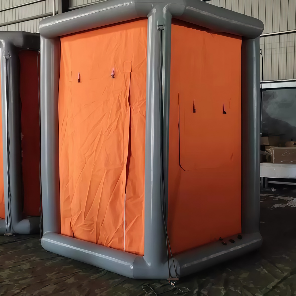 武汉雨具网·单人洗消帐篷 消防救援化工厂用充气式喷淋洗澡帐篷·产品图3