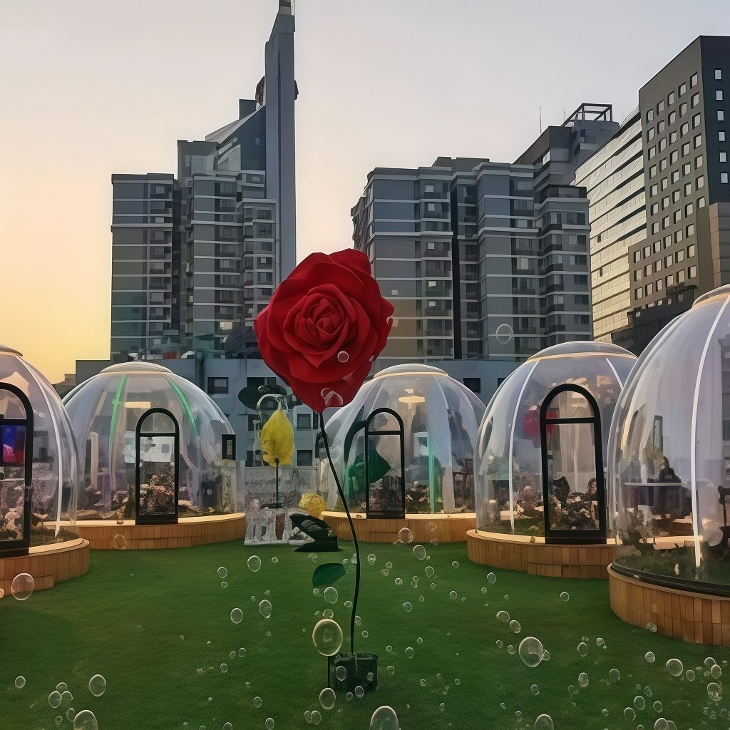 武汉雨具网·PC透明网红星空房泡泡屋餐厅可移动庭院透明太空舱户外球形帐篷·产品图6