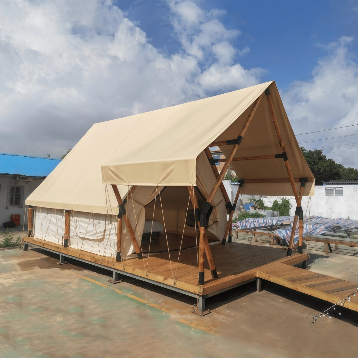 武汉雨具网·实木酒店帐篷 营地景区文旅农庄 旅游度假民宿帐篷·产品图2