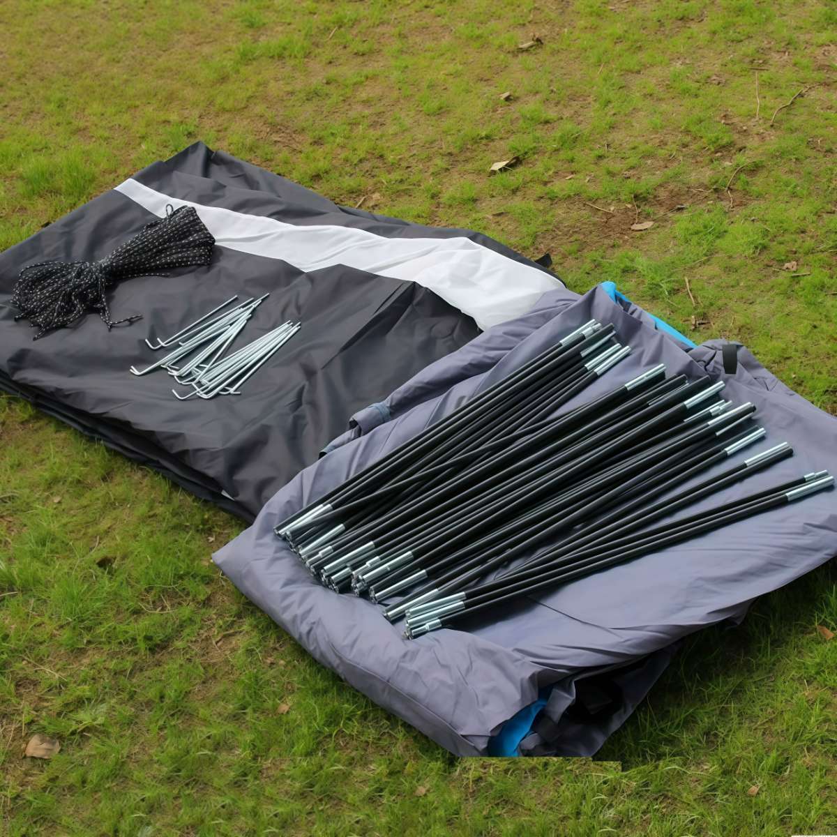 武汉雨具网·户外多人烧烤野营大隧道帐篷一室两厅防暴雨十人户外装备露营用品·产品图4