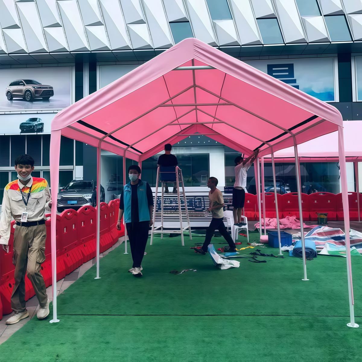 武汉雨具网·户外遮阳棚网红夜市集市摆摊帐篷移动摊位雨篷露营简易家用停车棚·产品图4