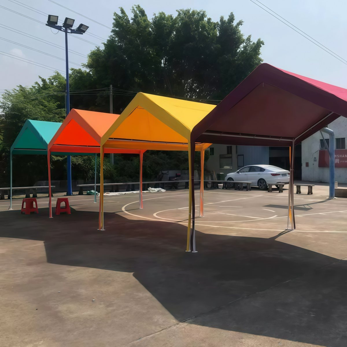 武汉雨具网·户外遮阳棚网红夜市集市摆摊帐篷移动摊位雨篷露营简易家用停车棚·产品图5