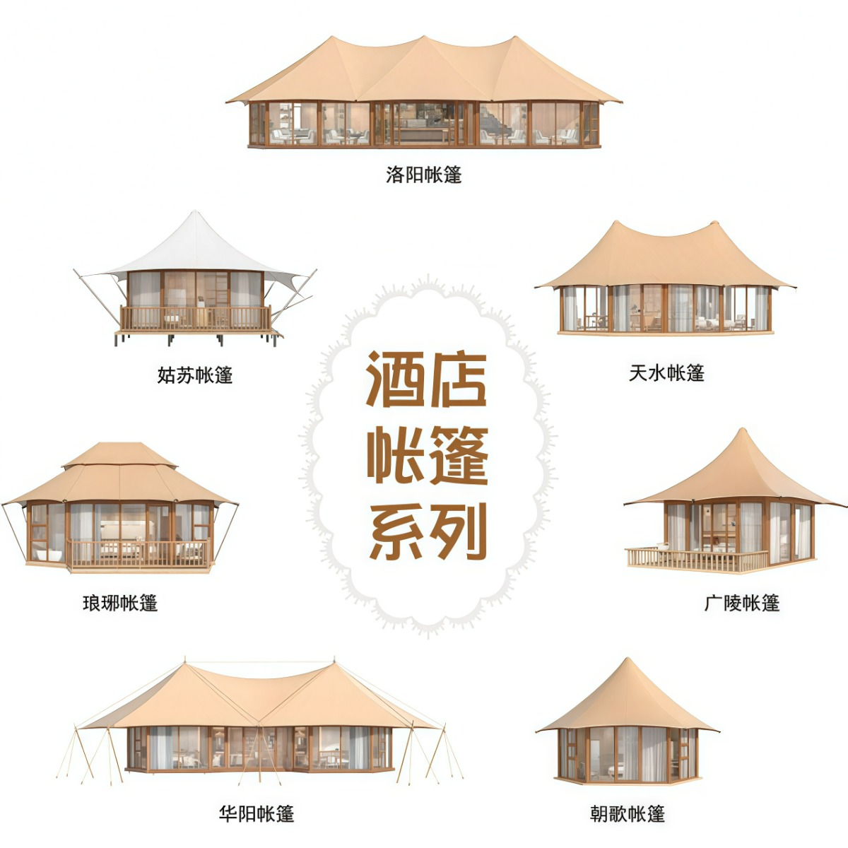 武汉雨具网·户外酒店帐篷 营地景区文旅农庄度假 民宿帐篷带卫浴抗风 含搭建·产品图6