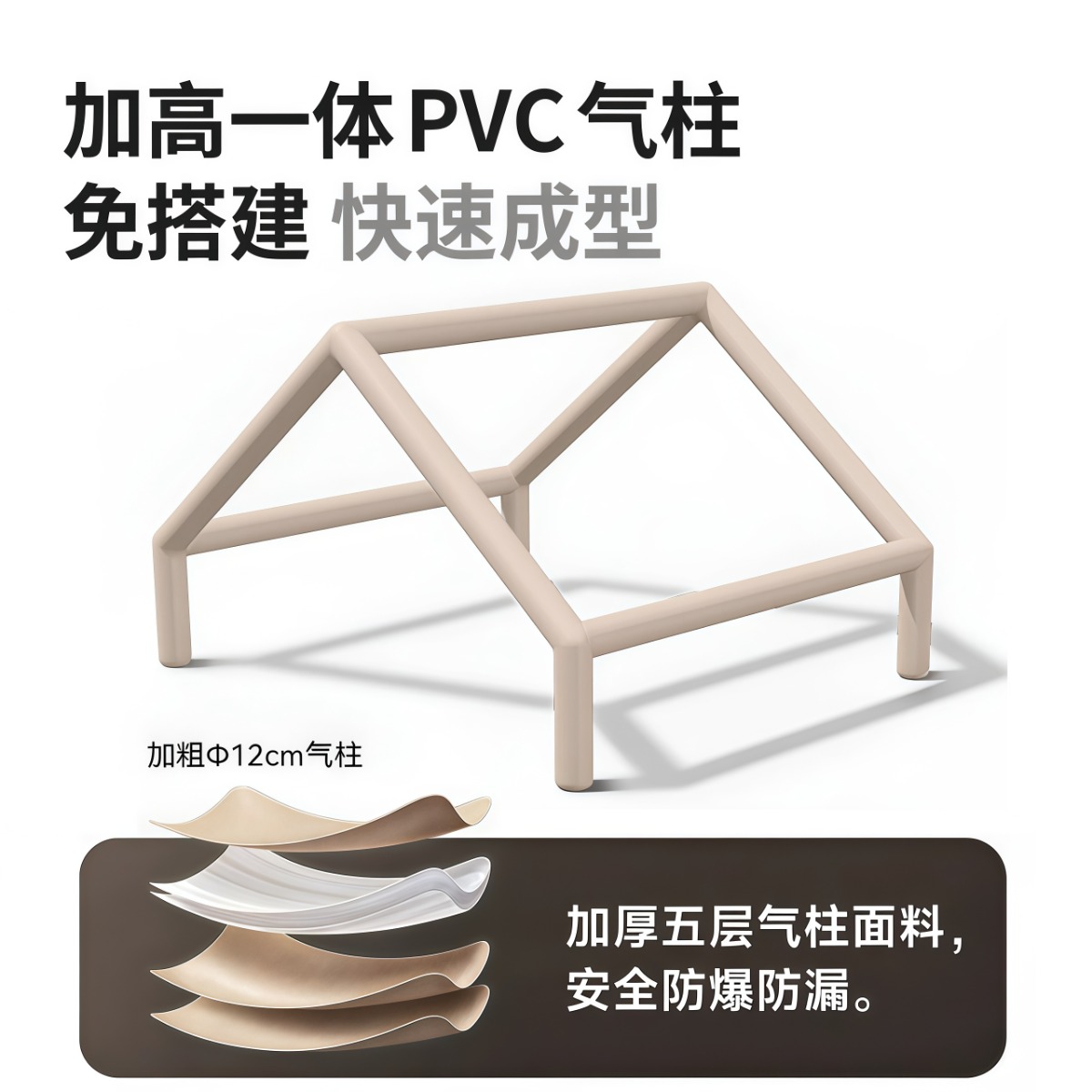 武汉雨具网·全自动充气帐篷户外野营一键速开免搭建快捷便携式防晒防雨·产品图3