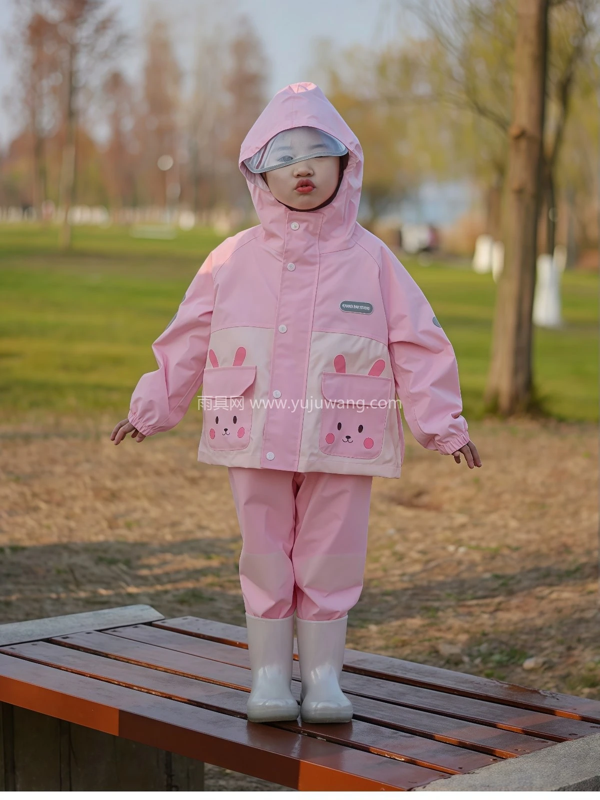 儿童雨衣分体套装男童女童幼儿园宝宝上学轻便全身雨鞋雨披 - 详情图