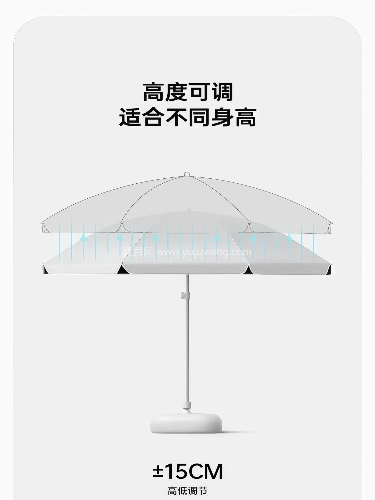 双层太阳伞户外摆摊专用大伞遮阳伞大型庭院沙滩广告雨伞定制印刷 - 详情图