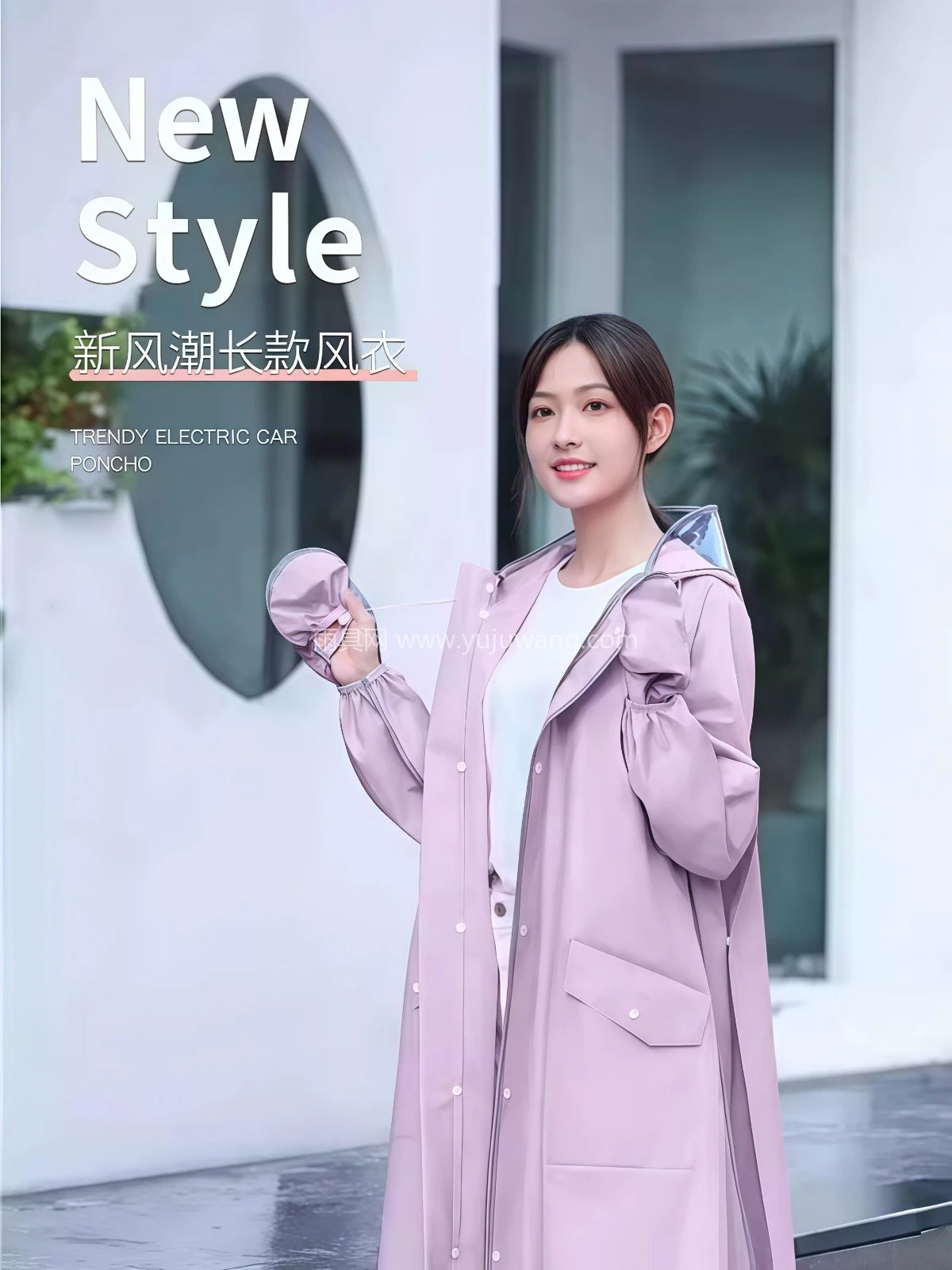 雨衣电动车女款长款全身防暴雨电瓶专用单人一体成人加厚外穿雨披 - 详情图