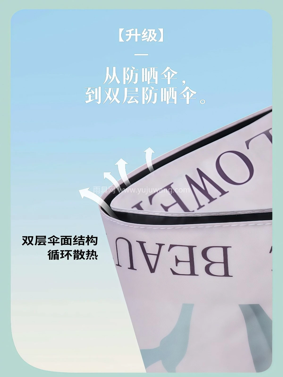 晴雨两用防晒太阳伞女双层黑胶防紫外线遮阳伞小巧便携雨伞 - 详情图