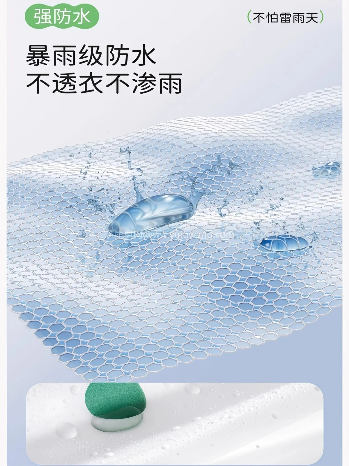 彩虹豆鲨鱼儿童雨衣男女童小学生幼儿园专用宝宝雨披儿童雨鞋套装 - 详情图