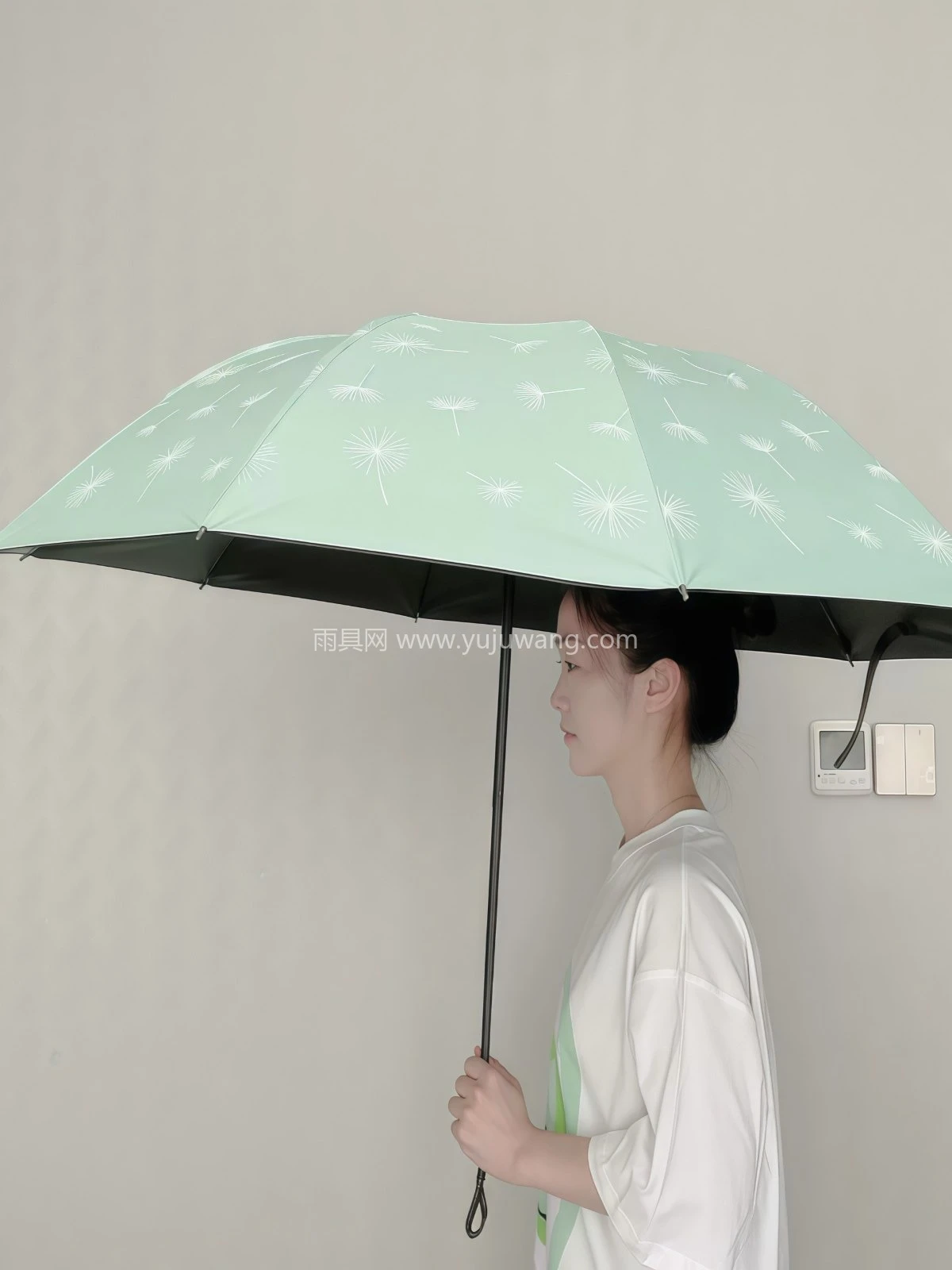 十骨大号双人雨伞小清新太阳伞黑胶防晒遮阳晴雨两用三折伞女手动 - 详情图