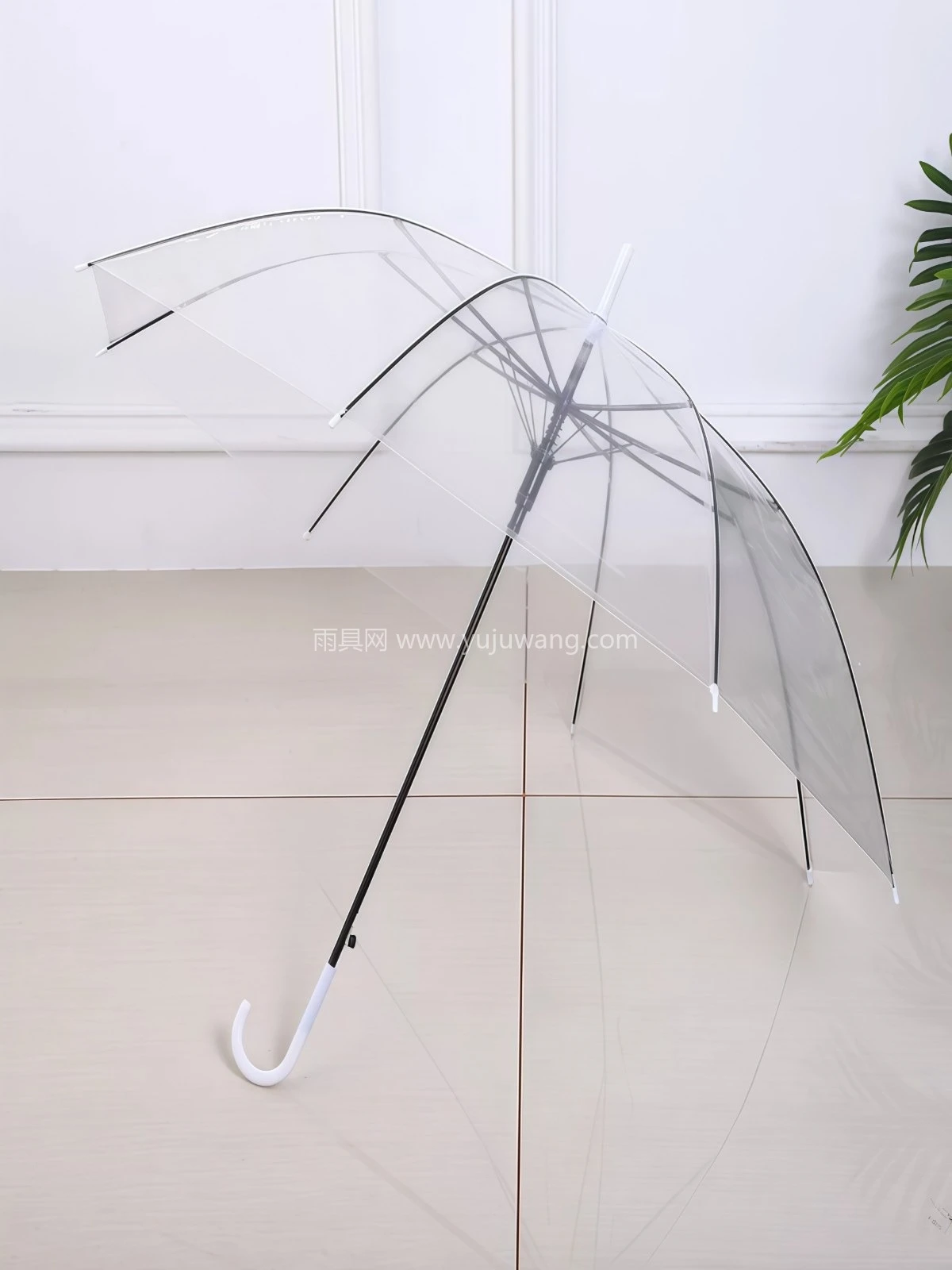 透明雨伞大量批发ins网红小清新高颜值学生一次性长柄透明广告伞 - 详情图