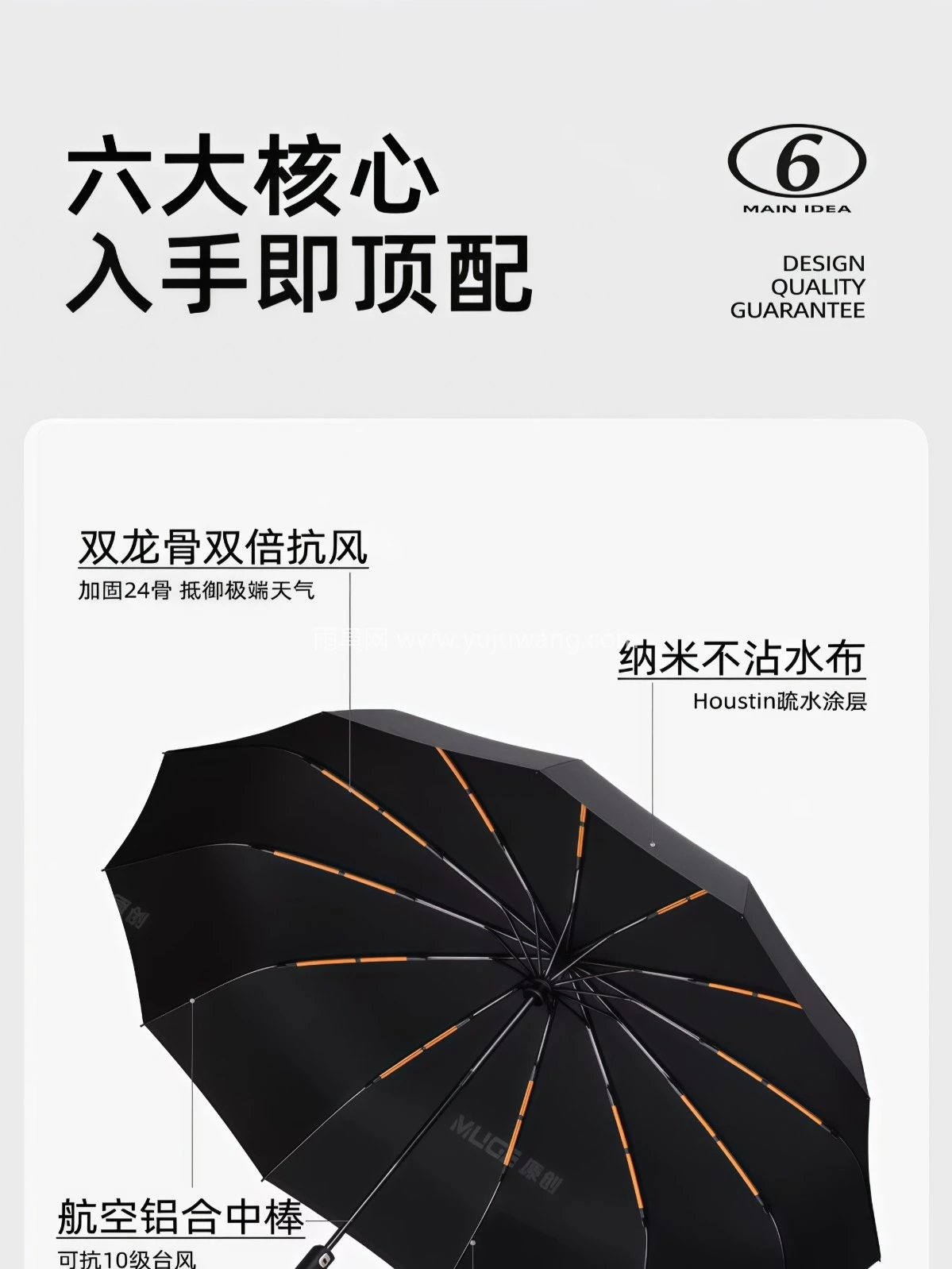 雨伞加大加厚加固自动伞女晴雨两用学生上学专用男士高颜值便携伞 - 详情图