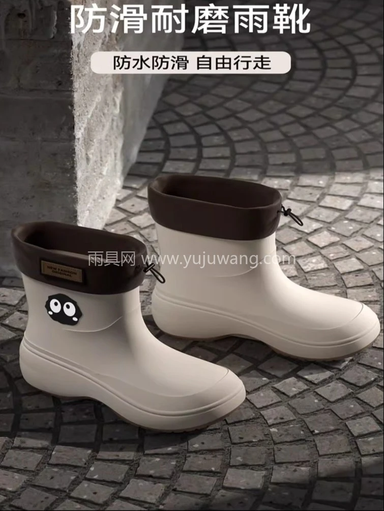 2026新款短筒雨鞋女款防滑防水时尚加厚耐磨洗车雨天外穿雨靴胶鞋 - 详情图