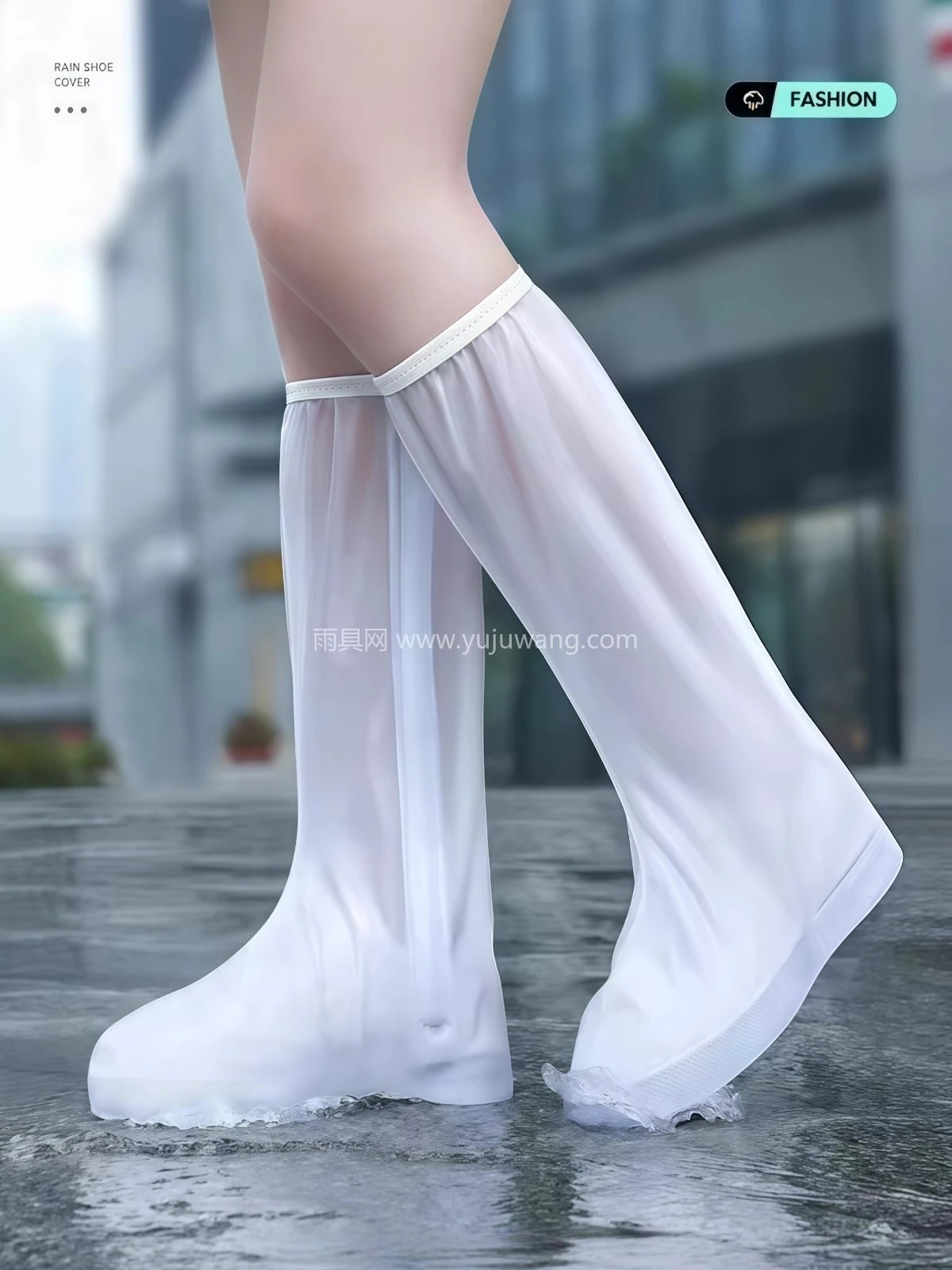 雨鞋套防雨防滑男女款加厚耐磨下雨外穿防水鞋套高筒脚套儿童雨靴 - 详情图