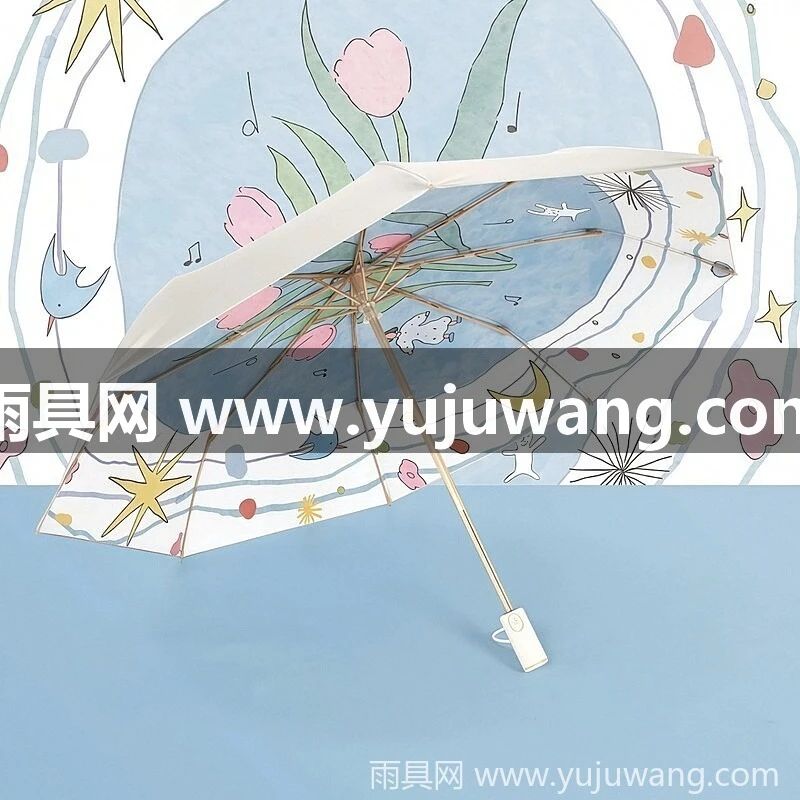 武汉雨具网·武汉太阳伞晴雨两用全自动银胶防晒防紫外线女便携折叠遮阳伞厂家·产品图5