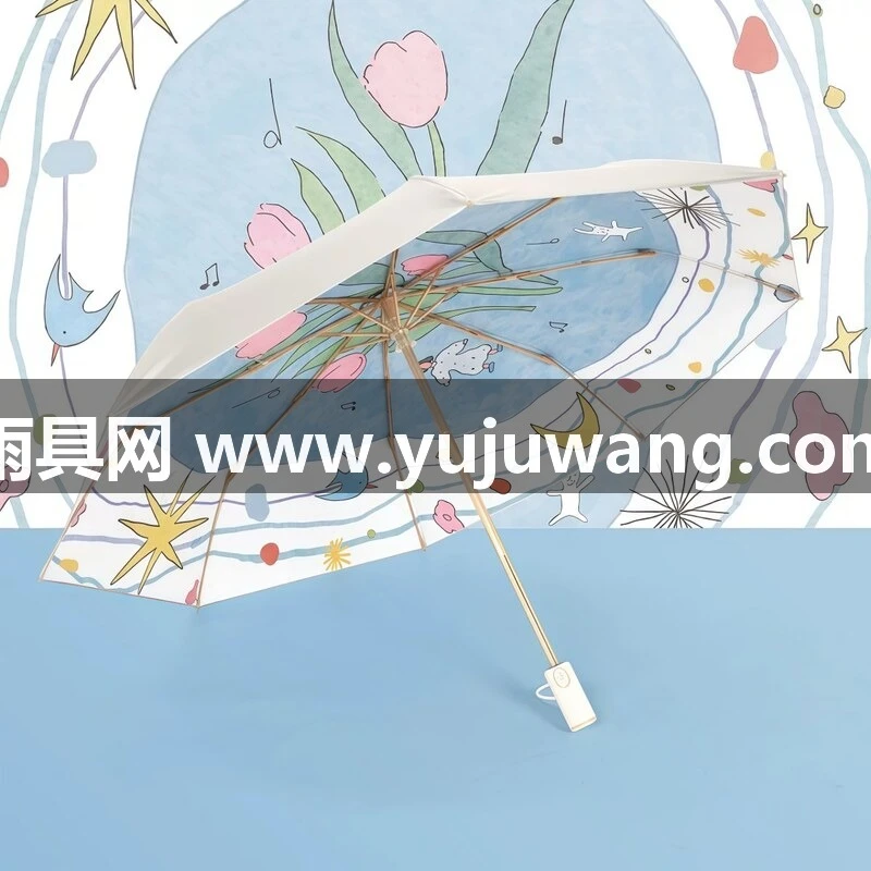 武汉雨具网·武汉太阳伞晴雨两用全自动银胶防晒防紫外线女便携折叠遮阳伞厂家·产品图5