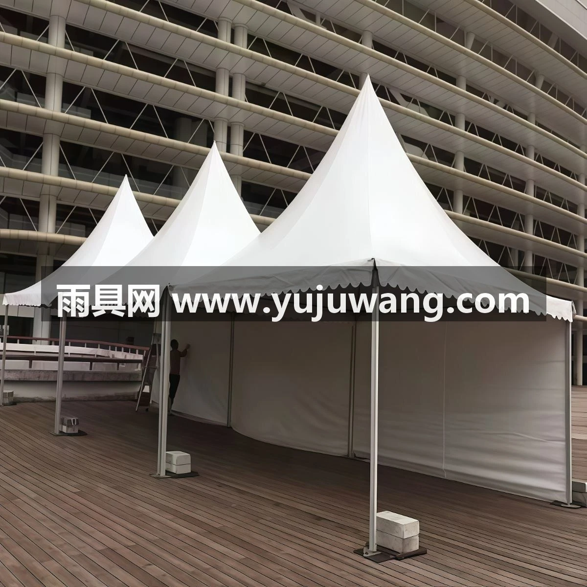 武汉雨具网·德国pvc婚庆婚礼篷房白色仓储展览展会帐篷户外车展活动铝合金蓬·产品图5