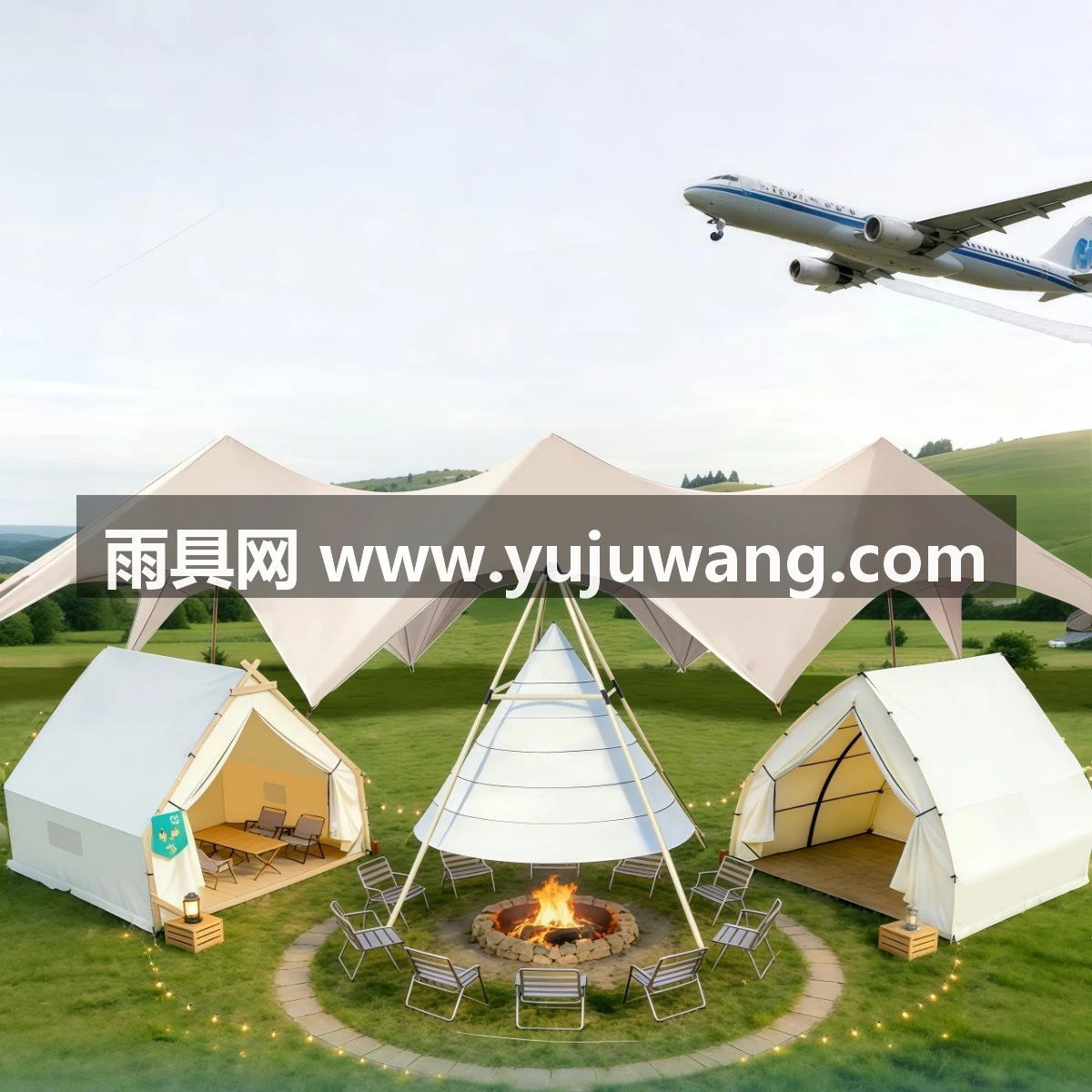 武汉雨具网·定制网红户外三角帐篷星空火锅餐饮烧烤天台餐厅防雨景区露营民宿·产品图5