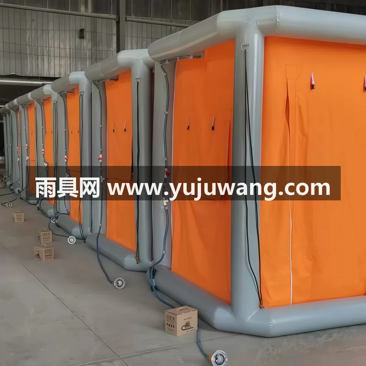 武汉雨具网·单人洗消帐篷 消防救援化工厂用充气式喷淋洗澡帐篷·产品图2
