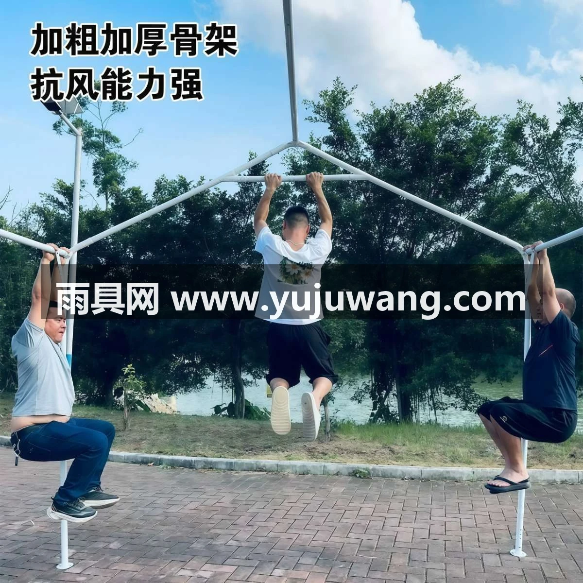 武汉雨具网·网红集市摆摊用帐篷户外3*3米夜市商用防雨简易活动四脚角遮阳棚·产品图3