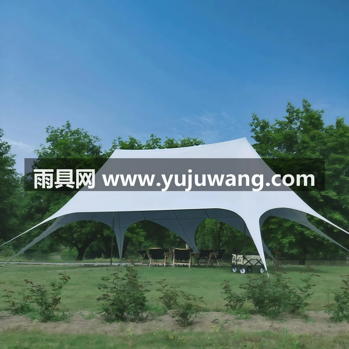 武汉雨具网·户外装备天幕大型活动双顶防晒野营户外便携试遮阳帐篷·产品图3