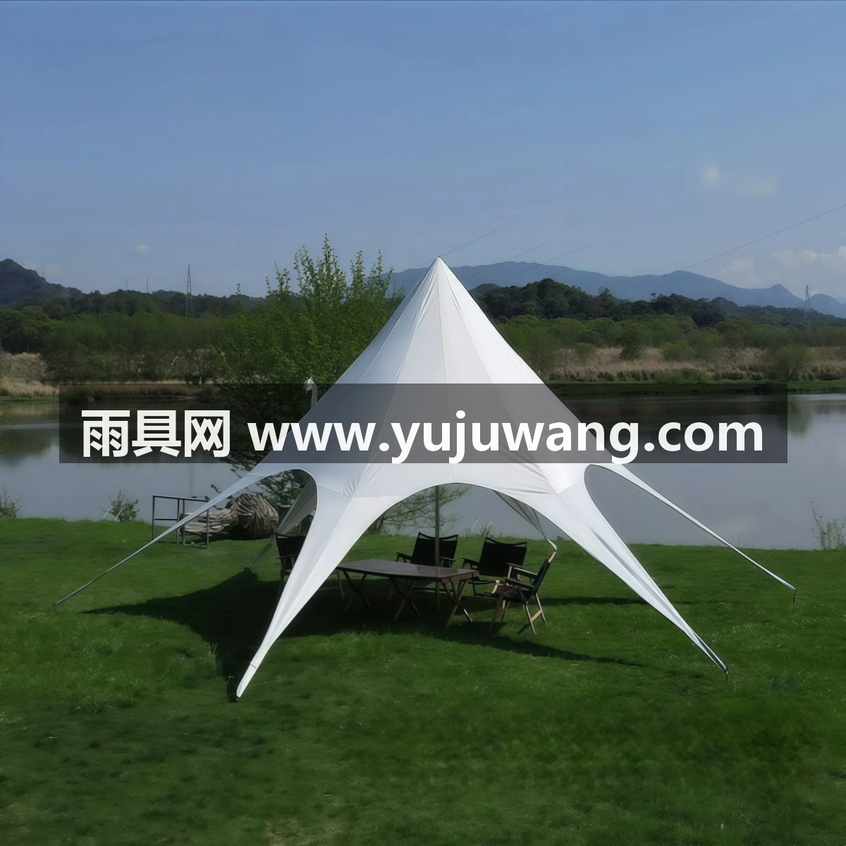 武汉雨具网·户外装备天幕大型活动双顶防晒野营户外便携试遮阳帐篷·产品图6