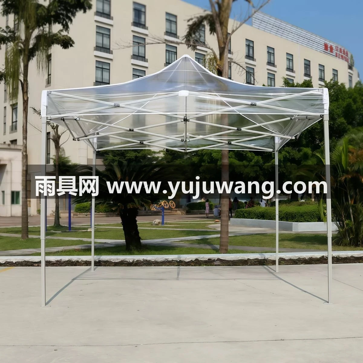武汉雨具网·户外透明多肉帐篷围布摆摊挡风雨棚伸缩式四角伞遮阳蓬阳光房遮雨·产品图5