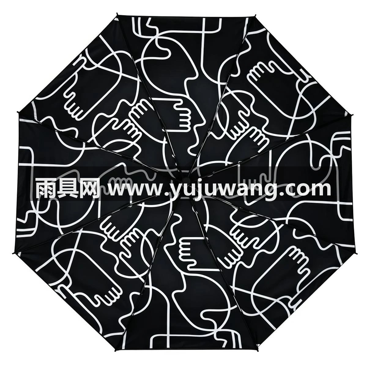 武汉雨具网·全自动晴雨伞遮阳防晒伞防紫外线两用创意五折叠黑胶太阳伞女·产品图6