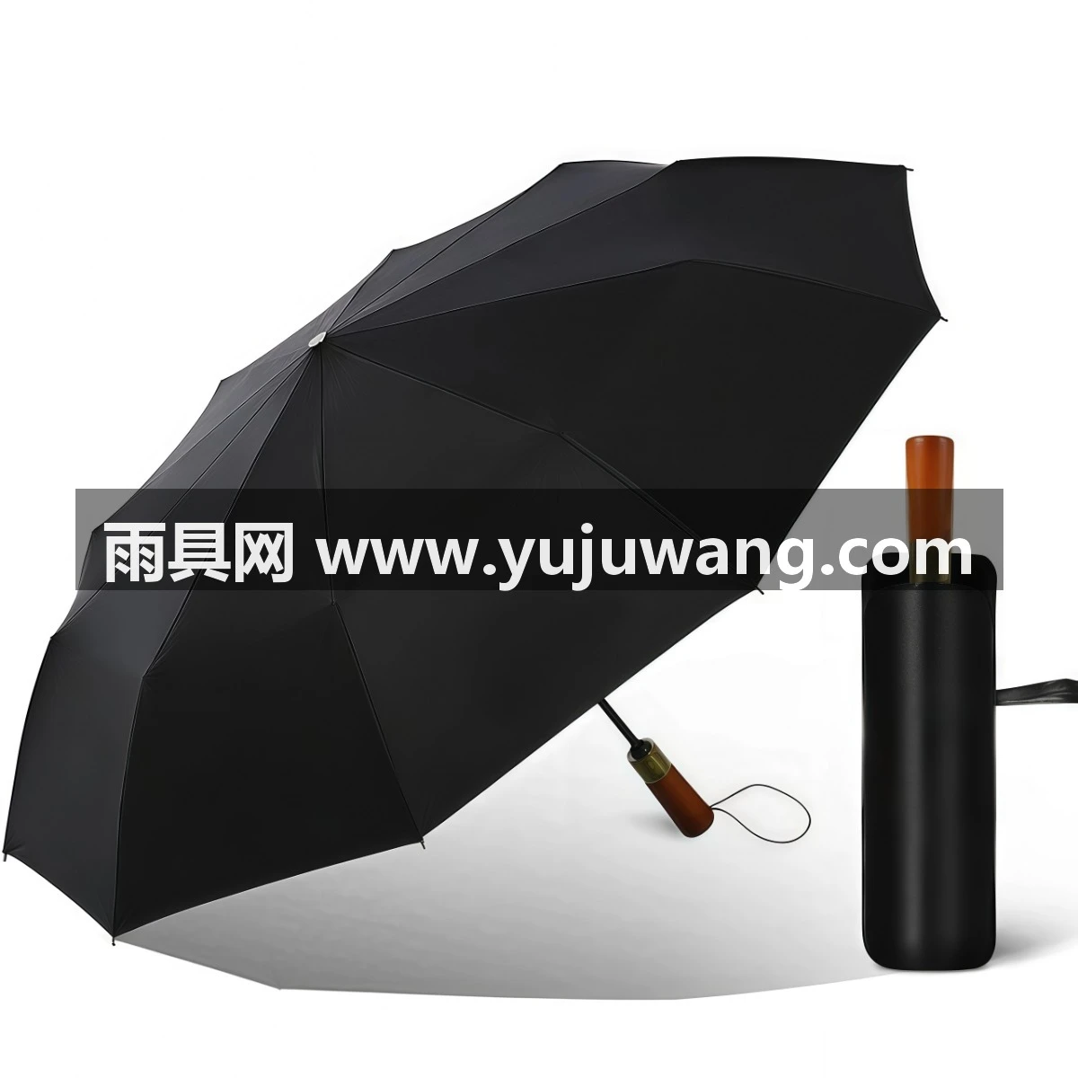 武汉雨具网·适用于奥迪雨伞Audi原厂车用全自动折叠伞男长柄广告伞可定制logo·产品图2