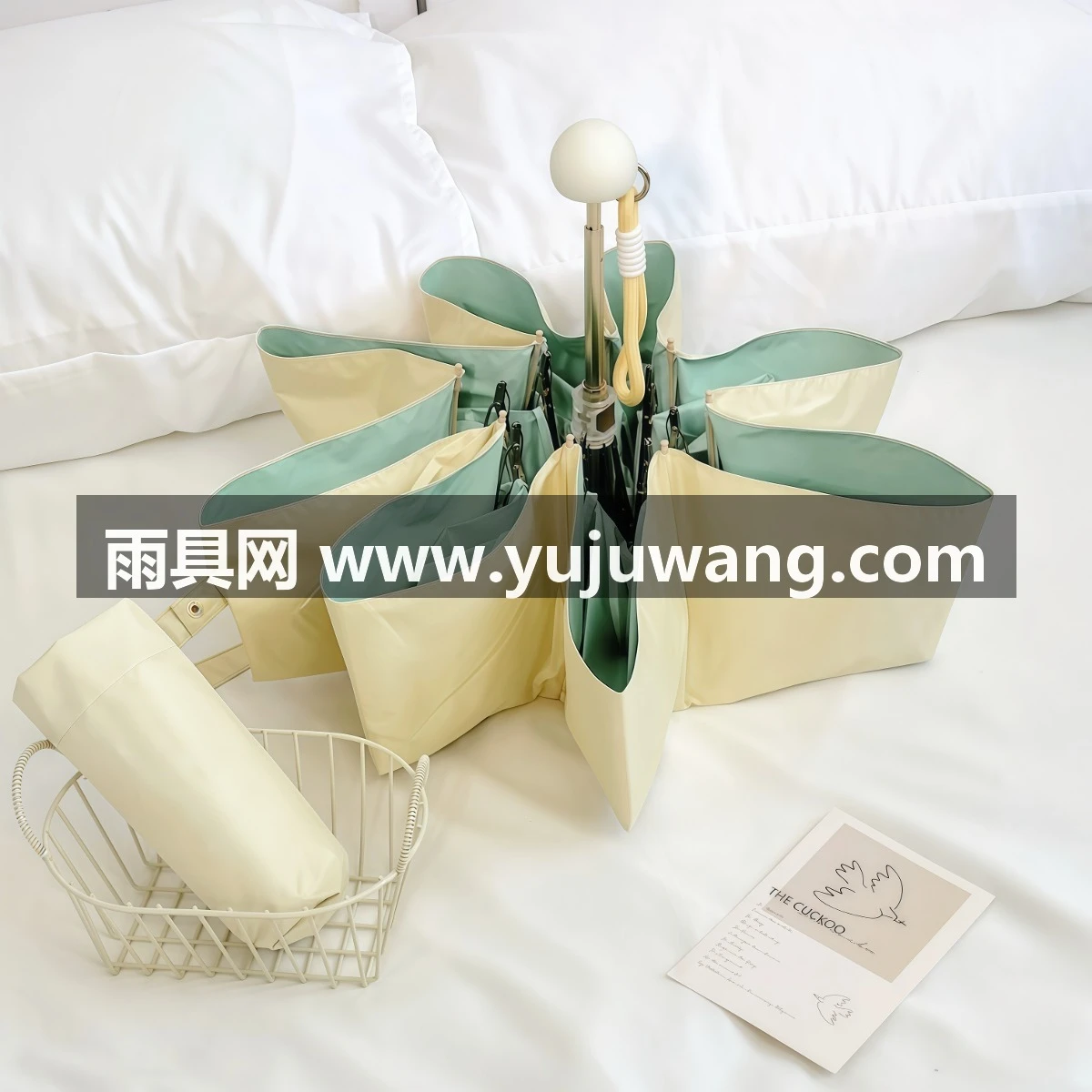 武汉雨具网·多巴胺迷你五折太阳伞女防晒防紫外线晴雨两用彩胶折叠雨伞·产品图5