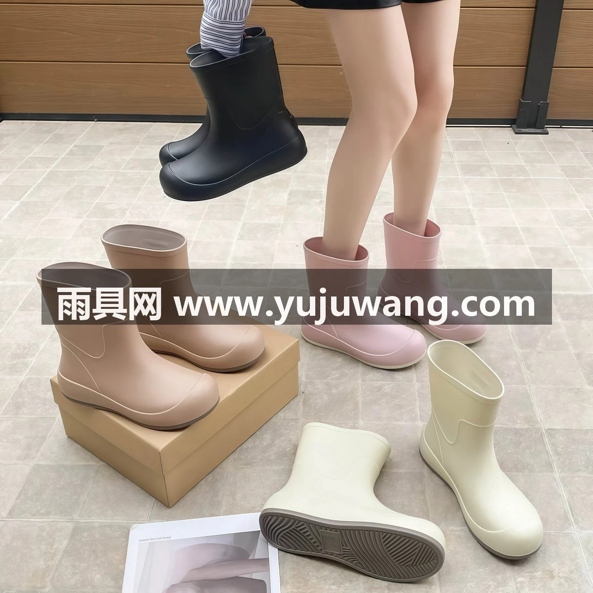 武汉雨具网·水鞋女防水防滑不累脚雨鞋女款成人套鞋女式可爱雨靴胶鞋软·产品图3