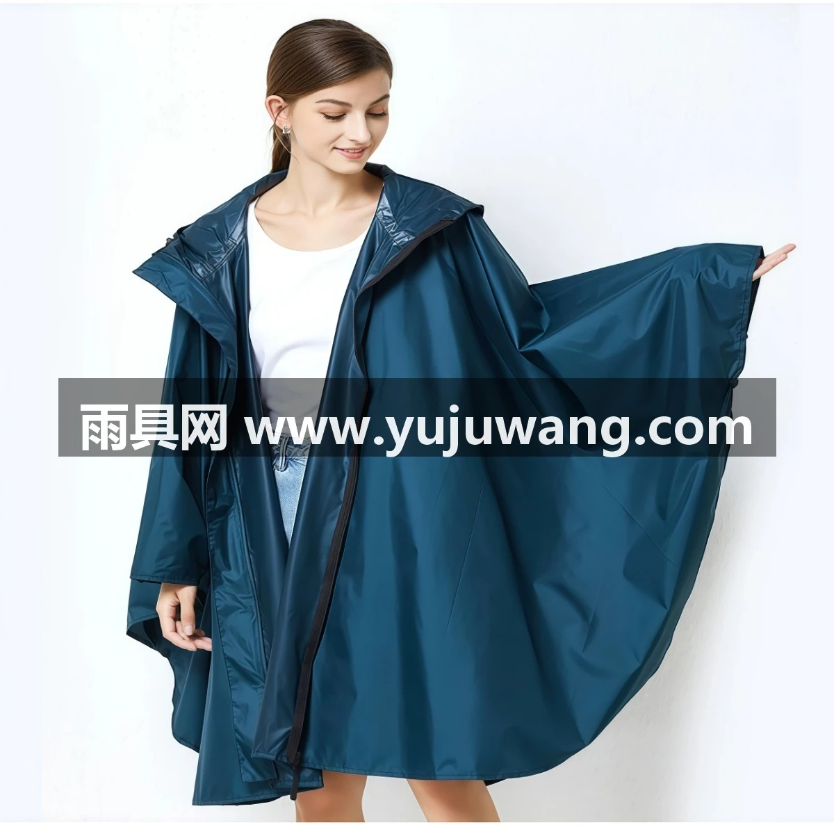 武汉雨具网·成人雨衣时尚日韩宽松大码男女同款旅游户外防水轻薄斗篷雨披外套·产品图6