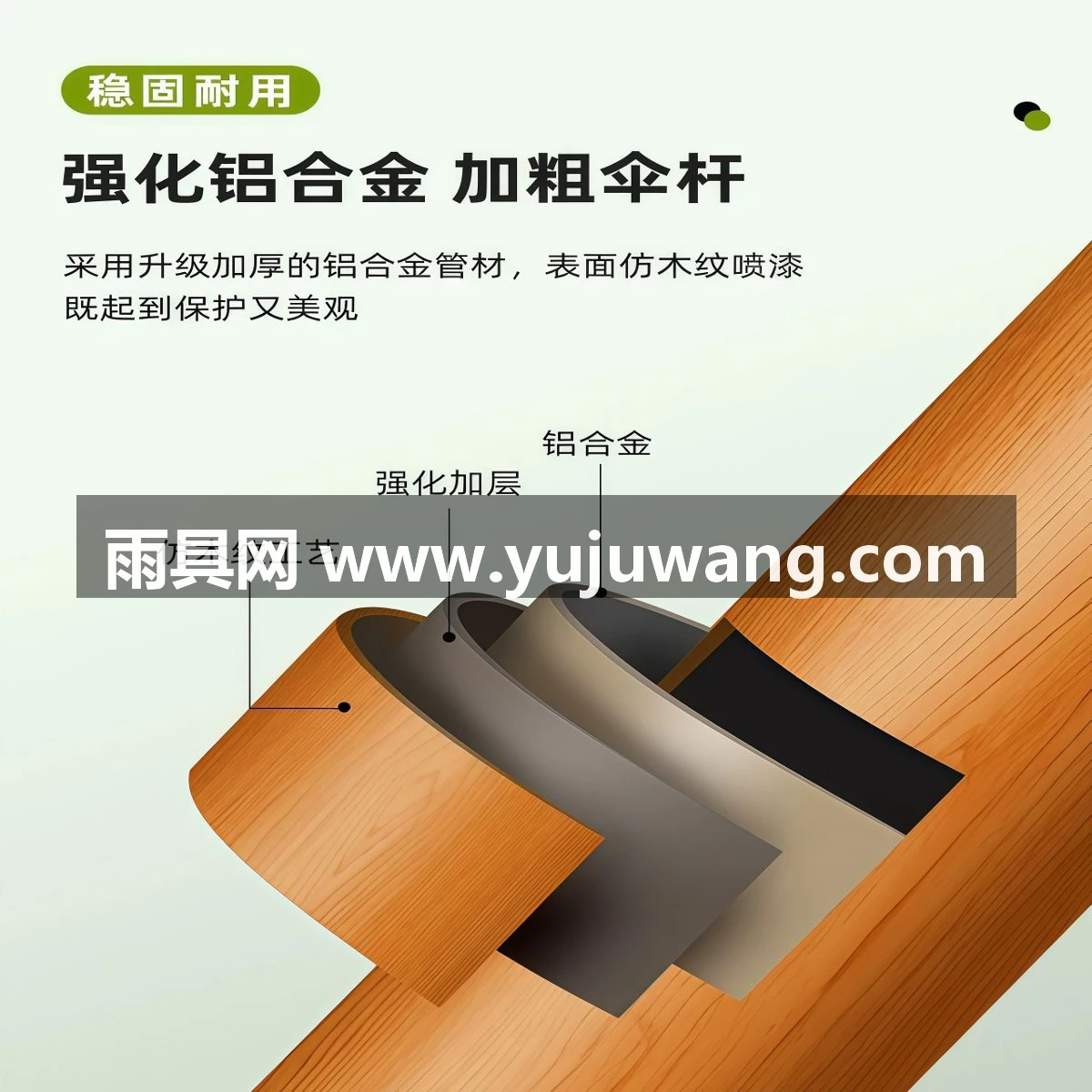 武汉雨具网·户外遮阳伞室外庭院伞大太阳伞露天花园中柱伞阳台酒店泳池沙滩伞·产品图4