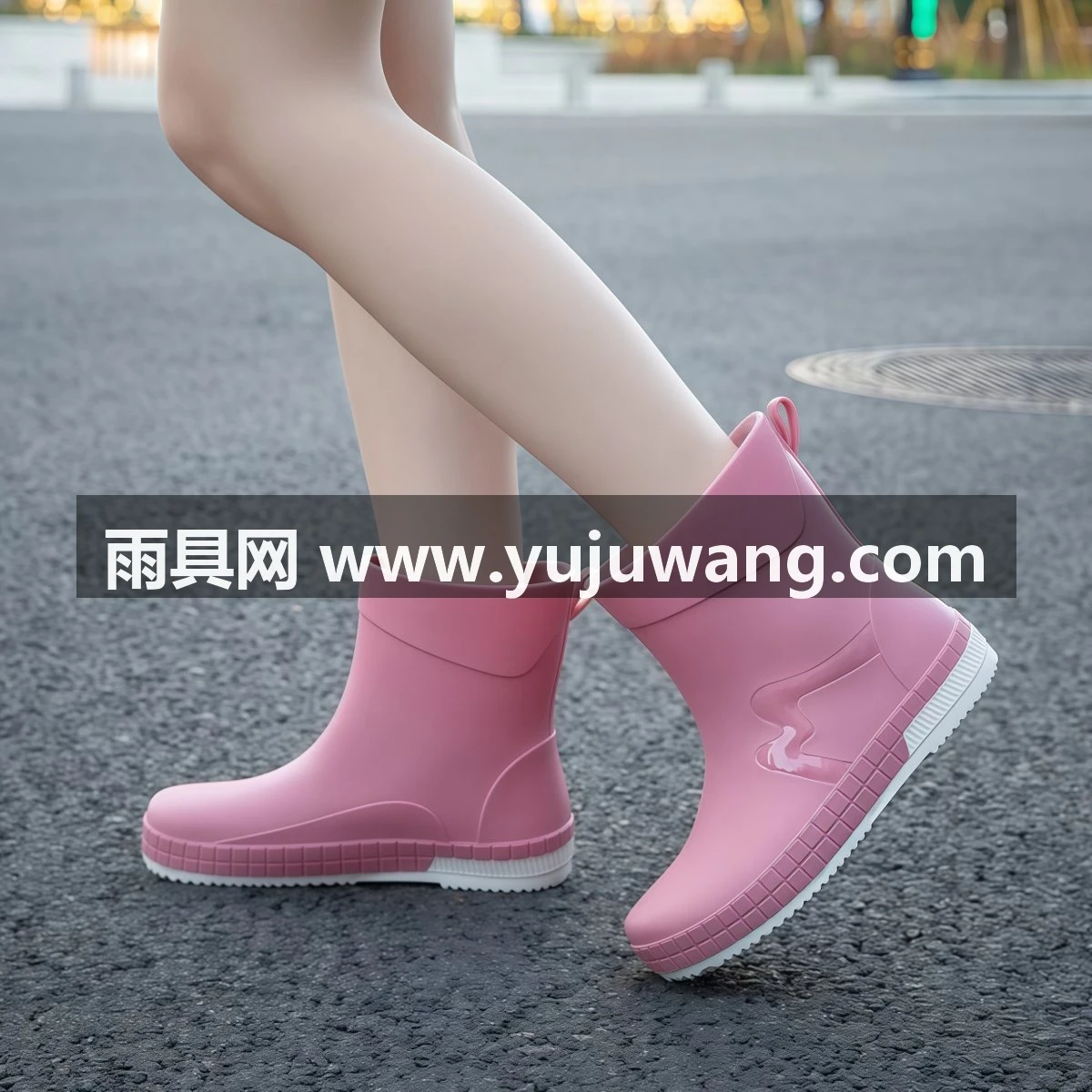武汉雨具网·水鞋女2026新款加绒雨靴防水靴雨鞋女士软底防滑厨房工作胶鞋·产品图3