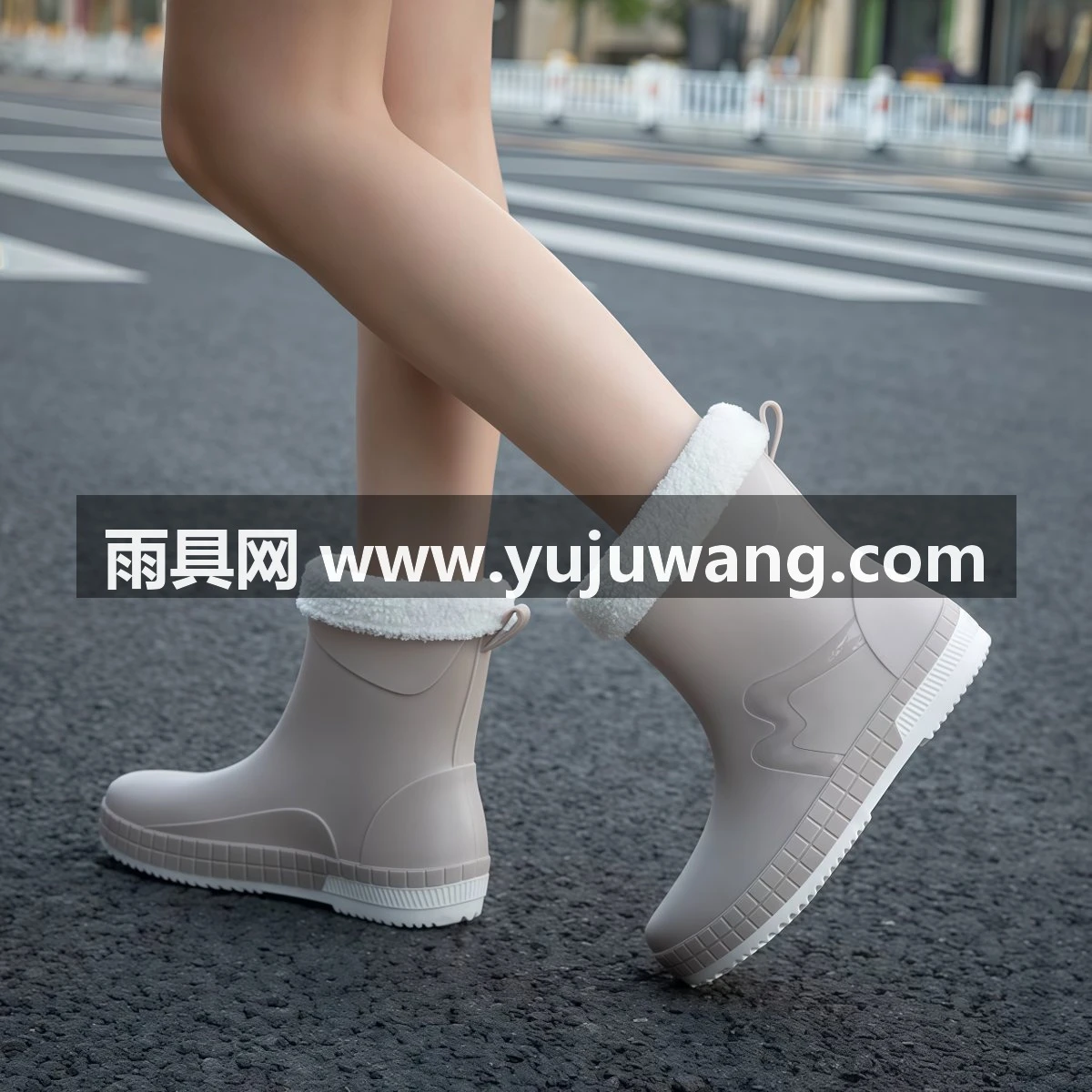 武汉雨具网·水鞋女2026新款加绒雨靴防水靴雨鞋女士软底防滑厨房工作胶鞋·产品图6