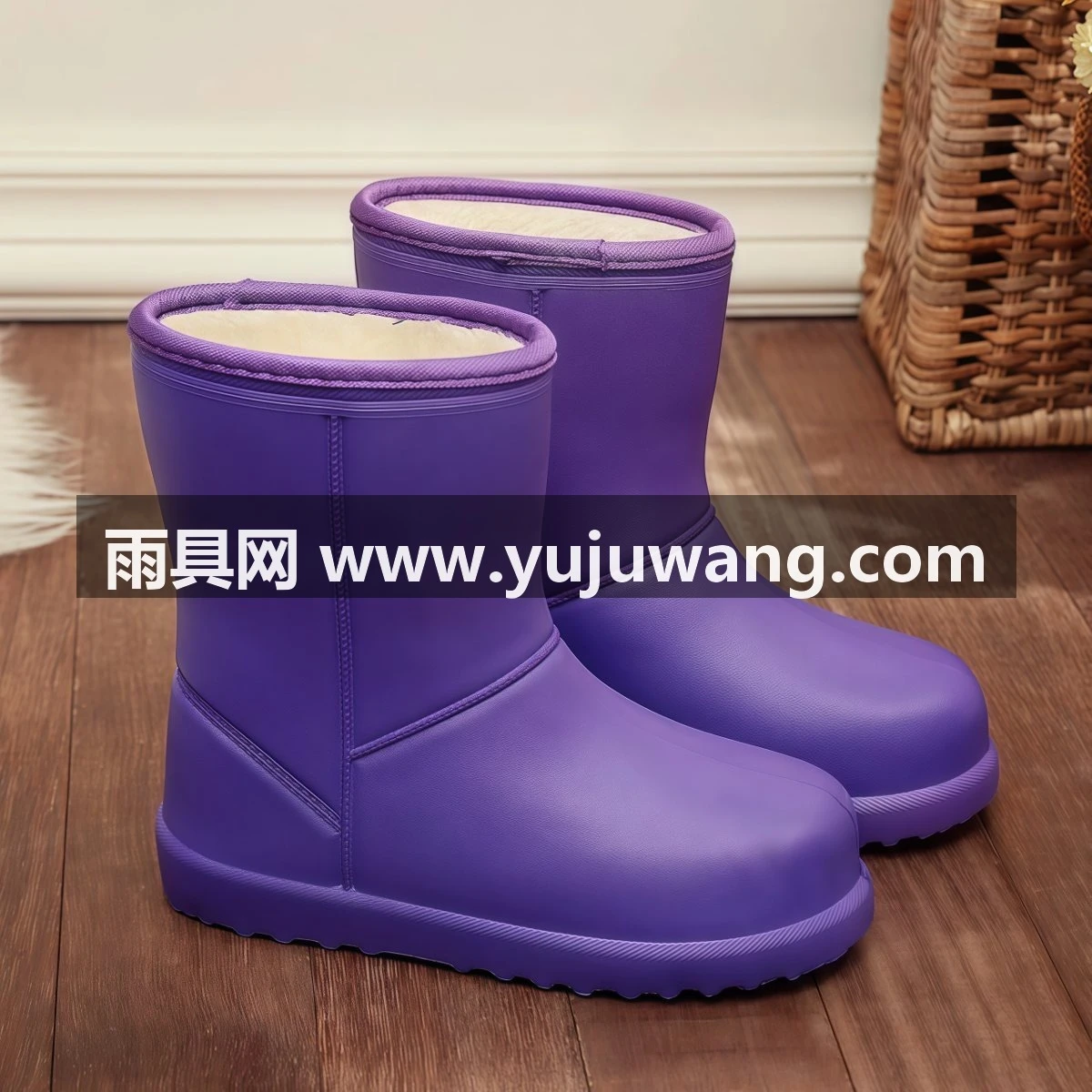 武汉雨具网·加绒雨鞋女款水产海鲜市场棉雨靴防水防滑eva冬季加厚保暖水鞋·产品图4