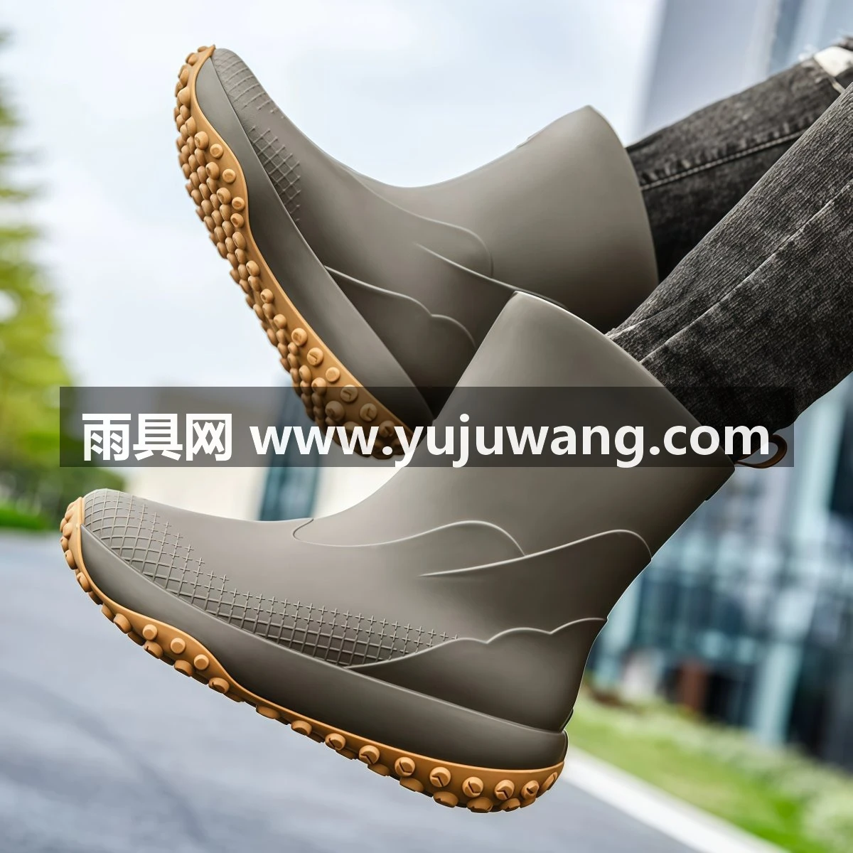 武汉雨具网·雨鞋男款中筒加绒新款时尚亲子户外防滑水鞋轻便防水胶鞋套鞋·产品图2