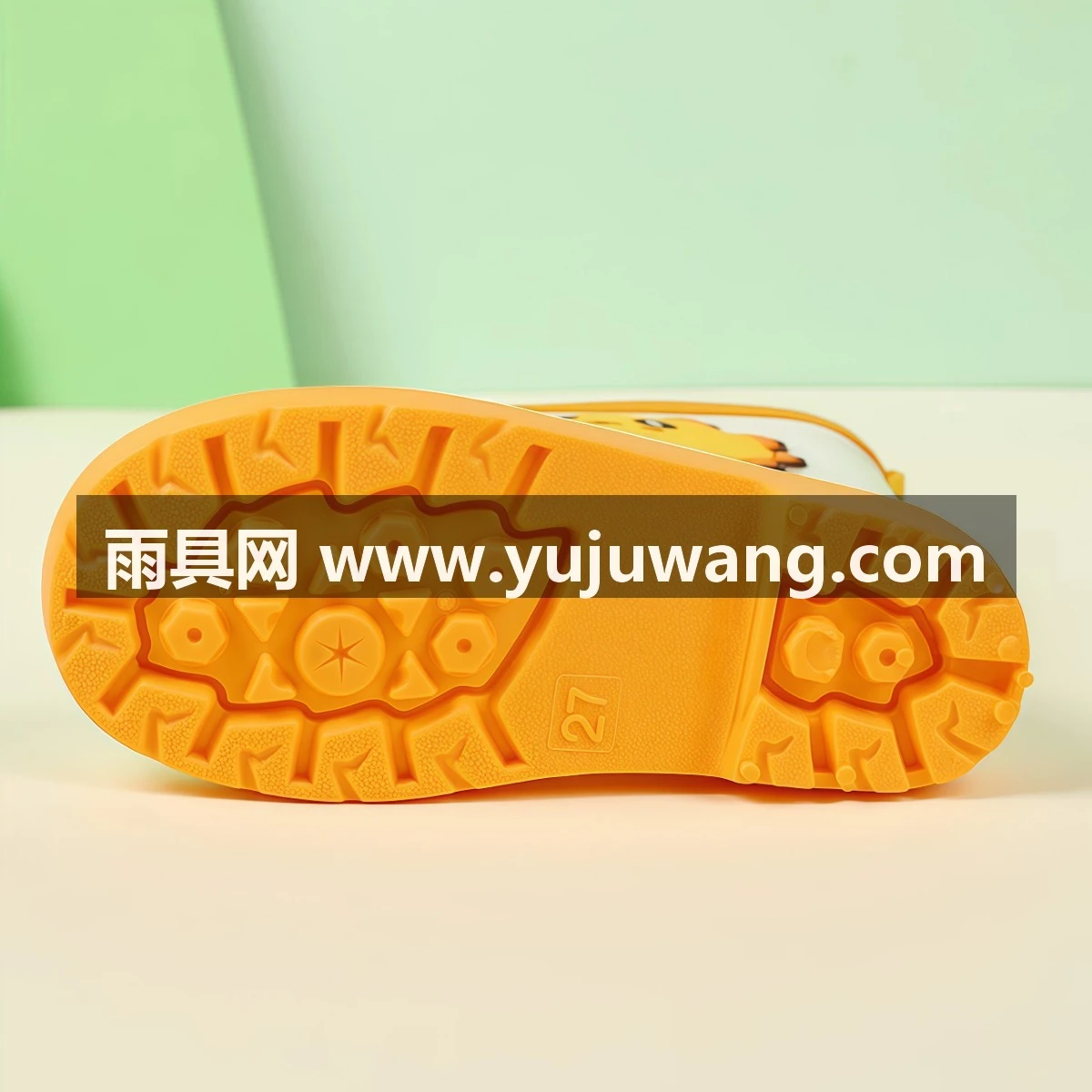 武汉雨具网·中筒儿童雨鞋卡通恐龙水靴小孩防滑可爱雨靴耐磨时尚宝宝踩水套鞋·产品图4