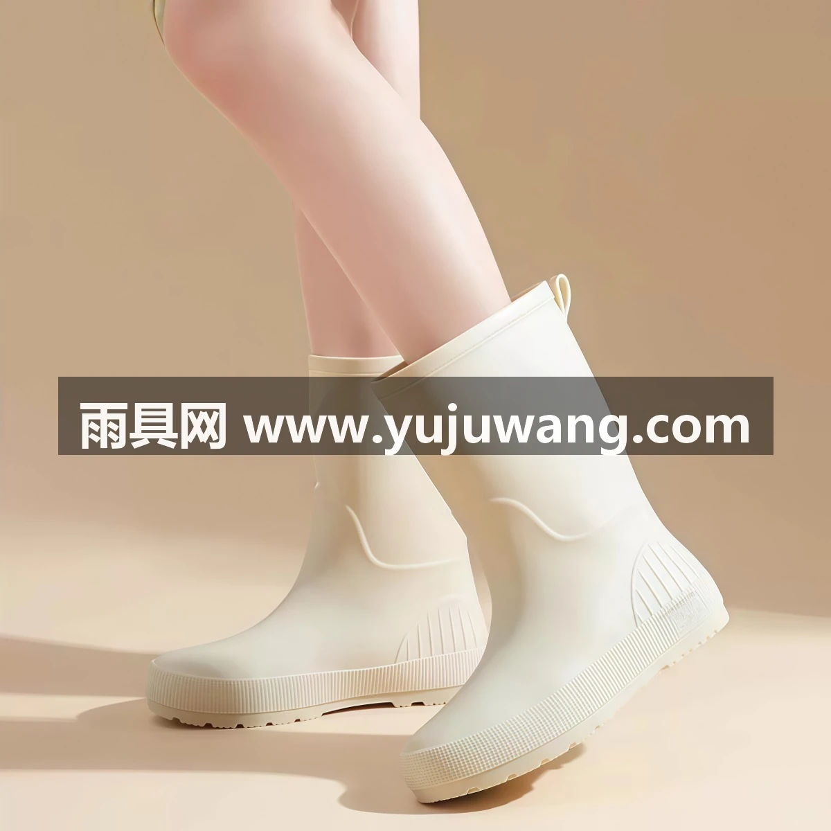 武汉雨具网·雨鞋中筒新款防水防滑耐磨加厚水靴套鞋女款时尚外穿厨房胶鞋·产品图4