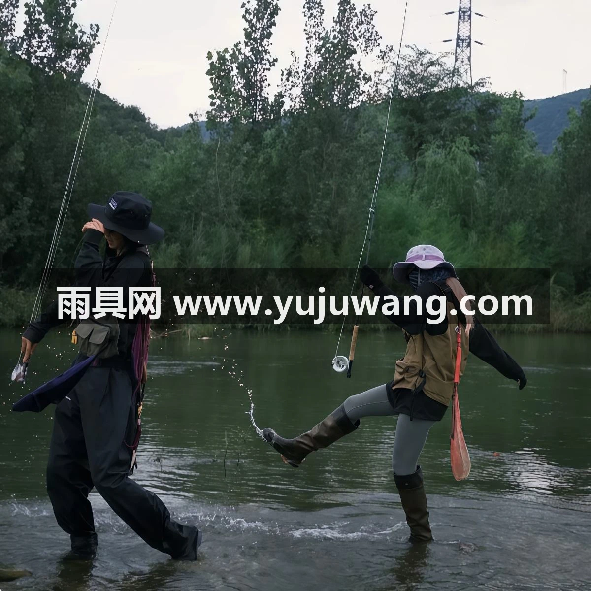 武汉雨具网·雨鞋女长筒户外雨林徒步防滑防水软底时尚水靴·产品图5