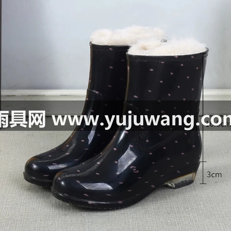 武汉雨具网·雨鞋女时尚款外穿水鞋短筒雨靴低帮加绒中筒套鞋防滑高筒胶鞋·产品图6