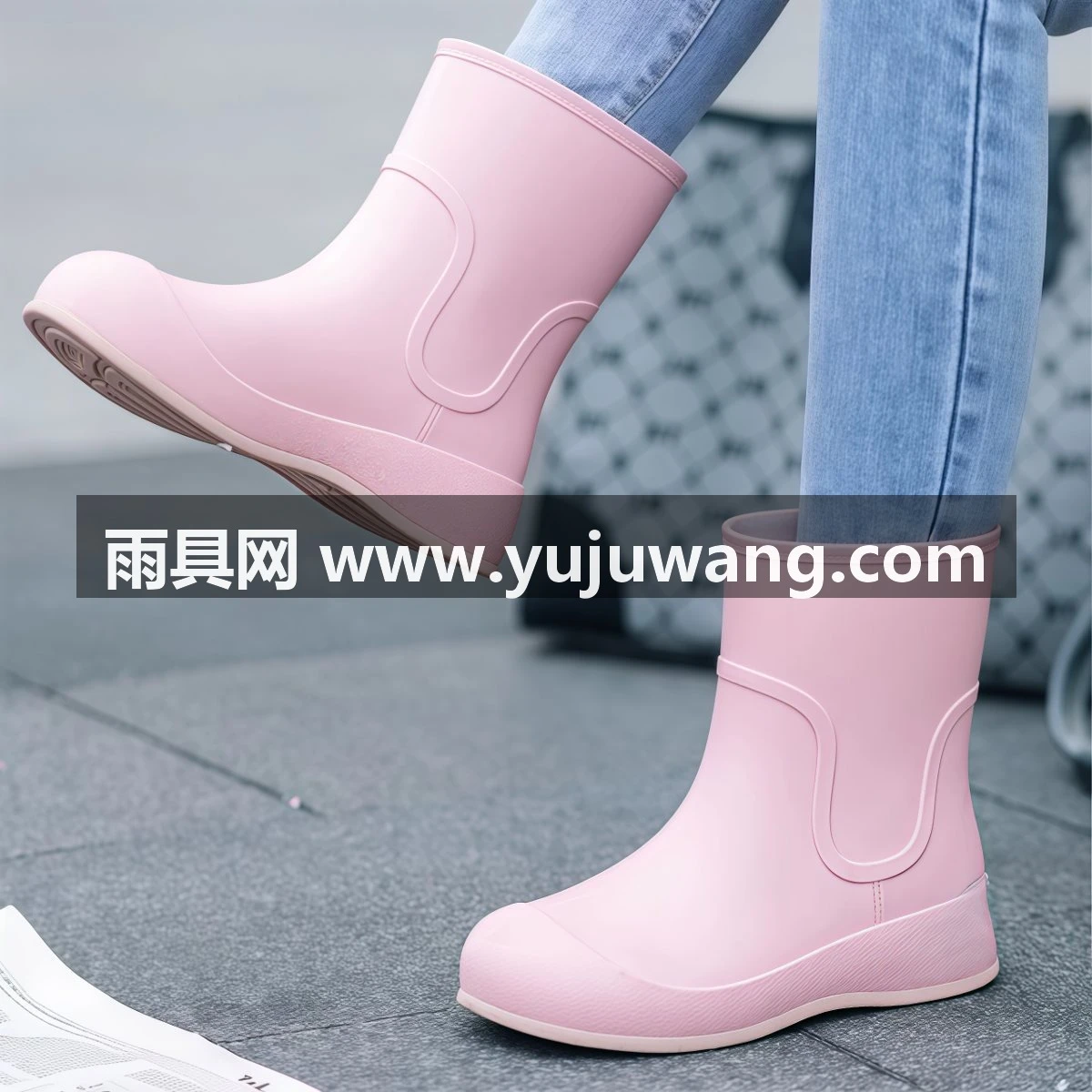 武汉雨具网·时尚短筒雨鞋女士新款软底防水雨靴防滑耐磨工作胶鞋加绒保暖水鞋·产品图4
