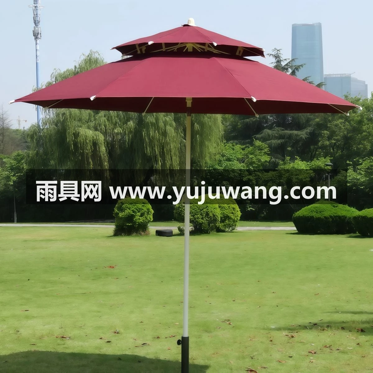 武汉雨具网·大户外遮阳伞庭院伞沙滩伞摆摊伞岗亭伞广告伞折叠手摇雨伞可倾斜·产品图6