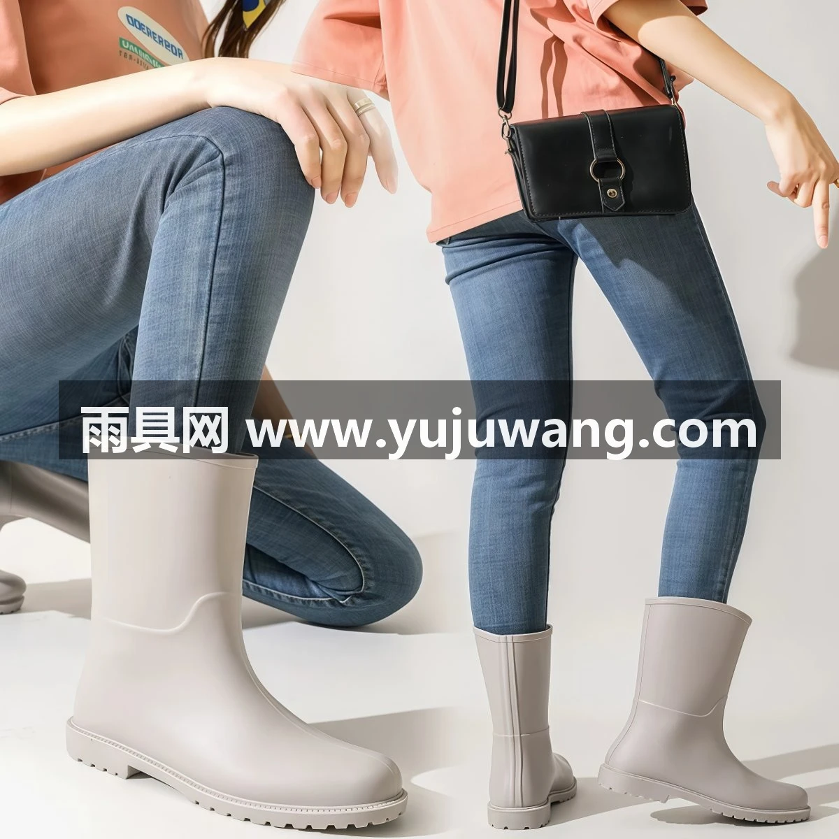 武汉雨具网·雨鞋女款时尚外穿雨靴中筒水鞋防水防滑胶鞋轻便套鞋成人水靴·产品图4