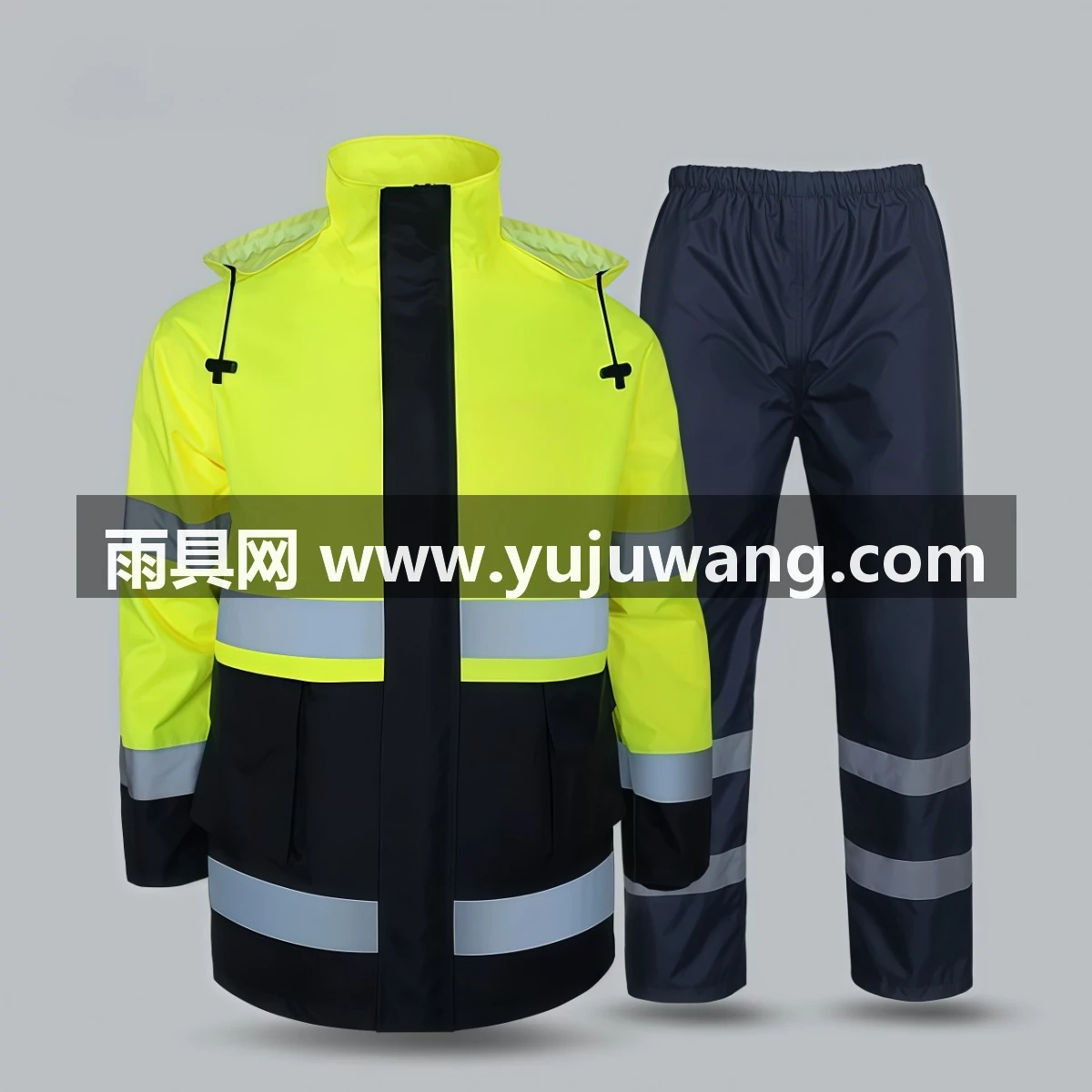 武汉雨具网·反光雨衣套装男款全身防暴雨交通电动车摩托车骑行成人·产品图2