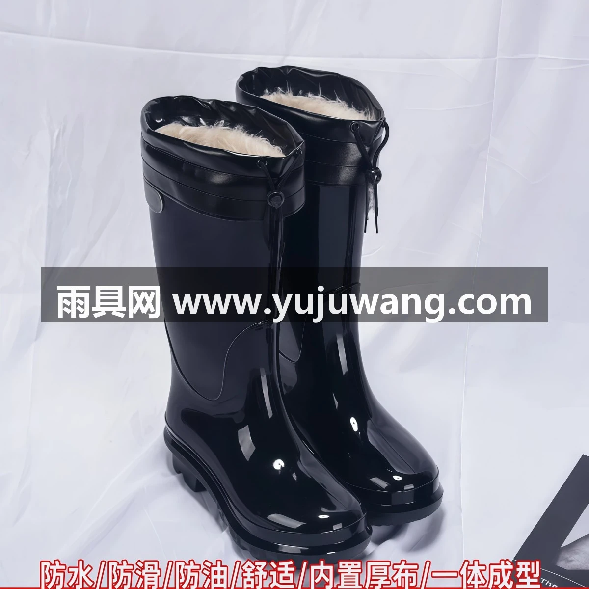 武汉雨具网·雨鞋男士耐酸雨靴防水中高筒夏季短筒套鞋胶鞋防滑耐磨水鞋男·产品图2