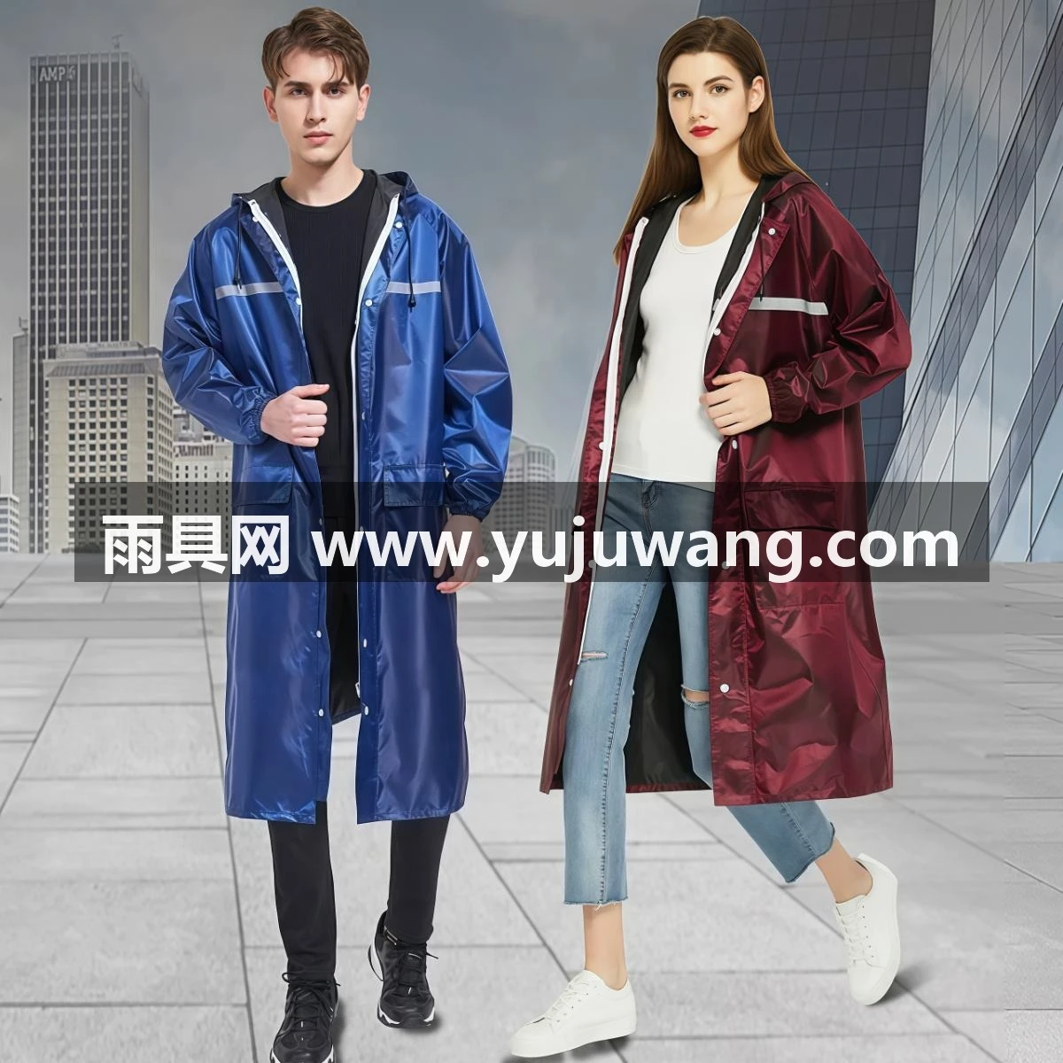 武汉雨具网·新款雨衣长款全身防暴雨电动自行车男女骑行成人连体户外劳保雨披·产品图2