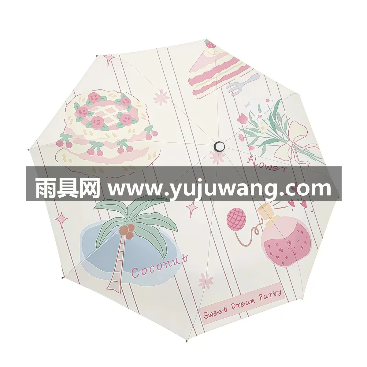 武汉雨具网·小清新太阳伞晴雨两用女自动黑胶防晒遮阳伞防紫外线高颜值折叠伞·产品图5