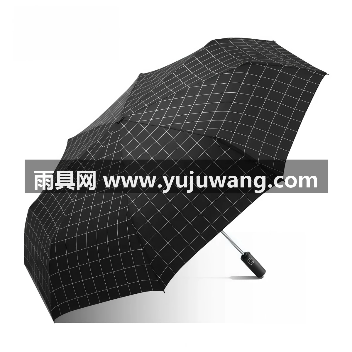 武汉雨具网·格纹简约雨伞男士黑胶防晒太阳伞便携折叠女晴雨伞两用学生·产品图5